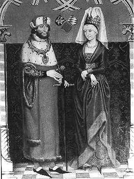 Maria von Brabant mit ihrem Gemahl und Mörder, Herzog Ludwig II. 